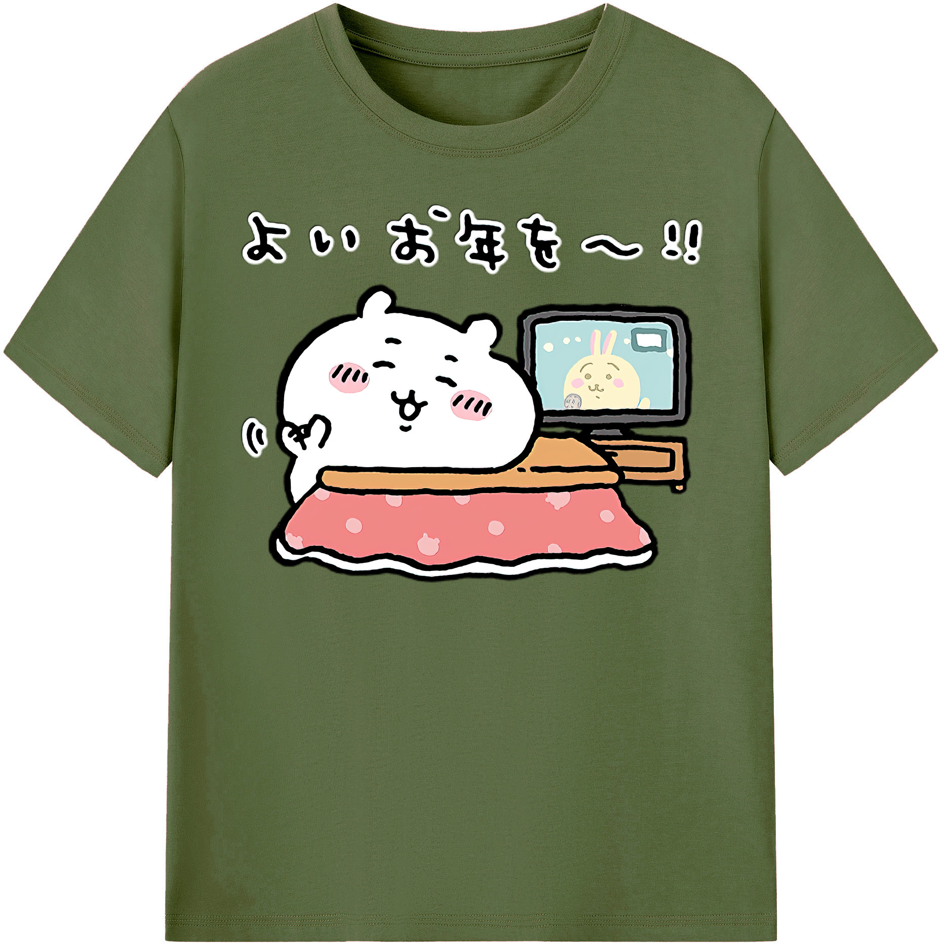 （画像用） ちいかわ ちいかわ Chii-kawa chiikawa 綿100％半袖Tシャツ（フロントプリント）